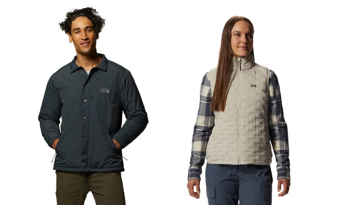 Mountain Hardwear Men's HiCamp™ Shell Jacket and Women's Stretchdown™ Light Vest