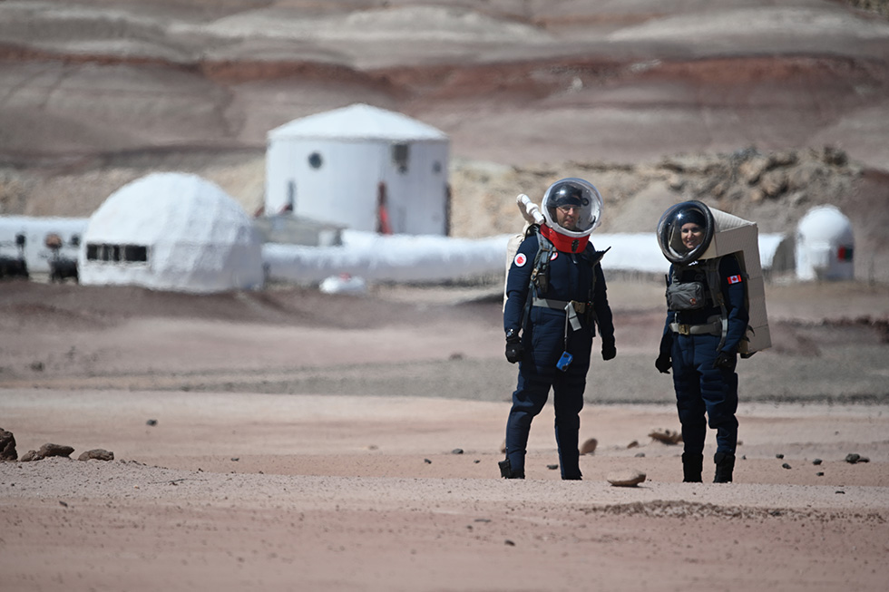 SMOPS team in front of MDRS