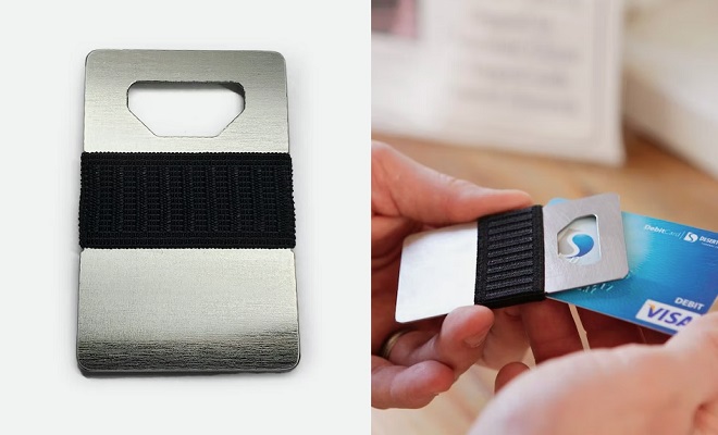 Spine Titanium Wallet + Bottle Opener