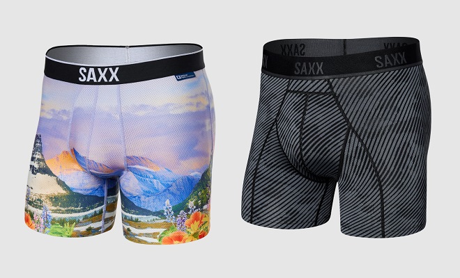 SAXX Volt Breathable Mesh Boxer Brief and Kinetic Light-Compression Mesh Boxer Brief