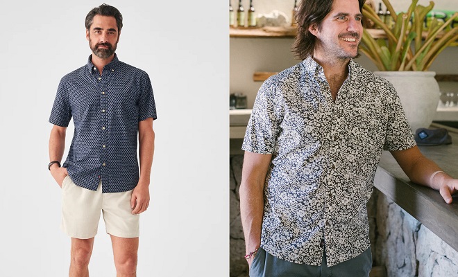 Best brands for summer - Faherty Short-Sleeve Stretch Playa Shirt