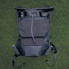 nylon backpack on grass