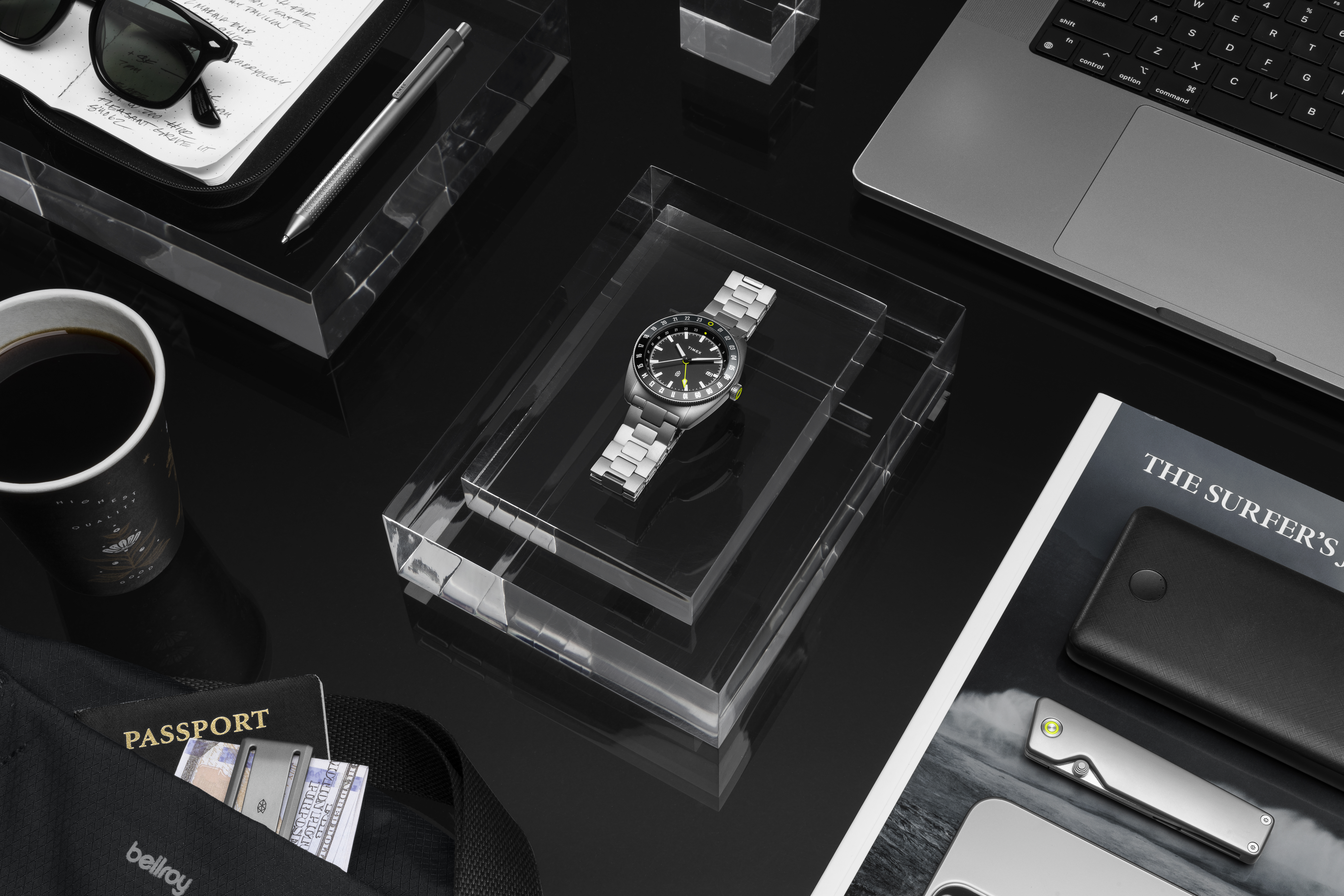 The James Brand x Timex Titanium GMT Automatic Watch
