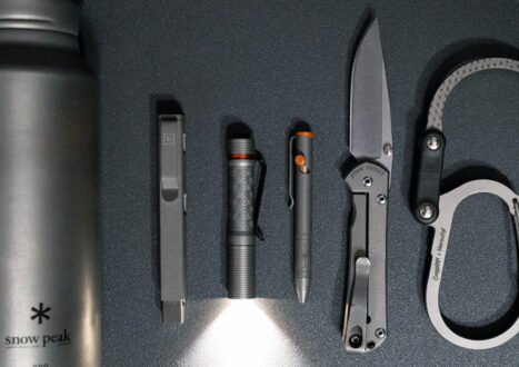 TITANIUM EDC TOOLS ON TABLE