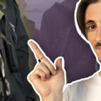 man pointing to acronym bag