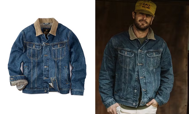 Huckberry - Flint and Tinder Flannel-Lined Denim Trucker Jacket