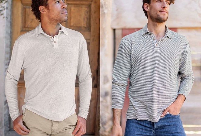 Alex Crane Long Sleeve Knit Polo