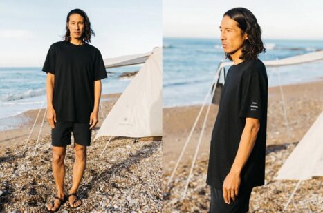 Finisterre x Snow Peak Men's Merino Tee - Black main image 0
