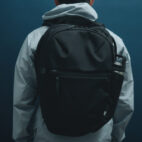 model wearing aer city backpack