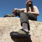 bedrock sandals worn by model