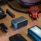 travel gear packing list on tables