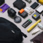 video gear laid out on table