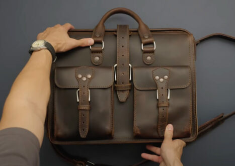 leather travel bag