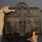 leather travel bag