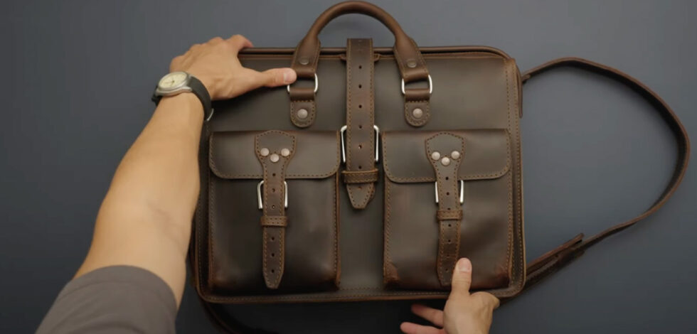 leather travel bag