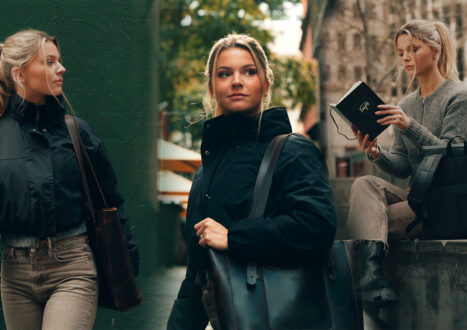 FOUR GREAT WORK BAGS ON MODEL