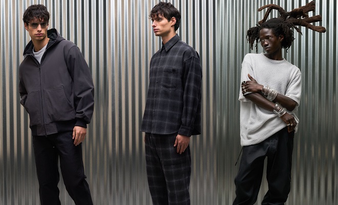 Outlier Bombtwill Alphacore Geojak, Awoolyflannel Offshoulder and Alpha-D Cinchbottom