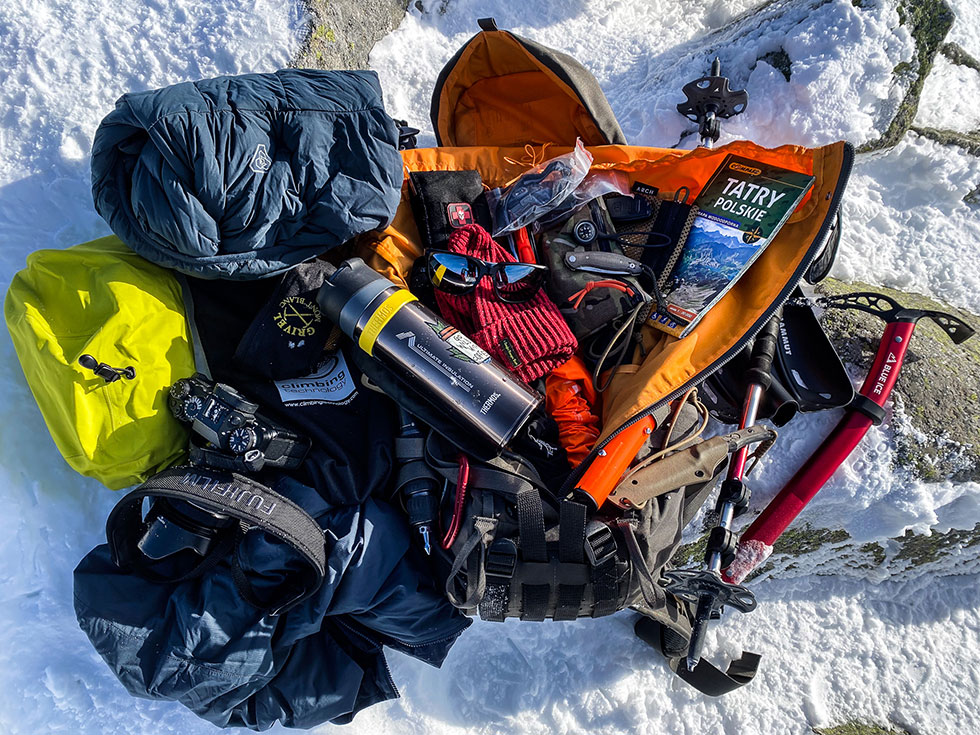 Winter hiking gear