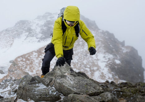 mountaineering in snow