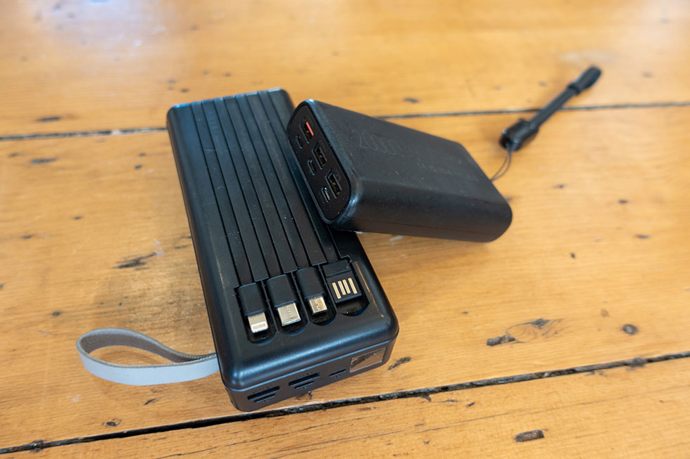 Battery packs used on solo jungle cycling expedition by Jude Kriwald
