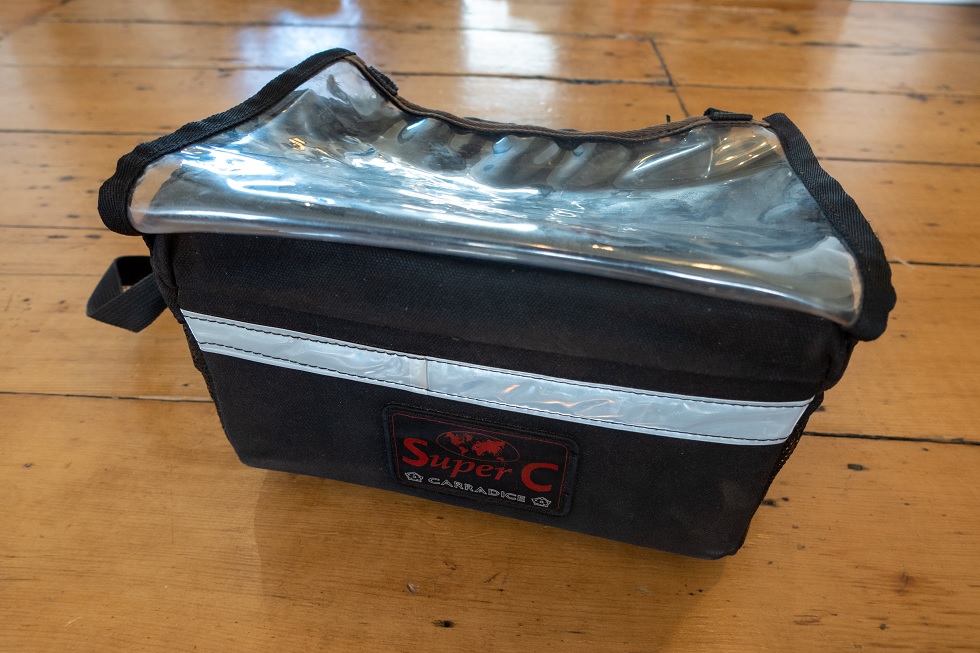 Carradice Super C handlebar bag used on solo jungle cycling expedition by Jude Kriwald