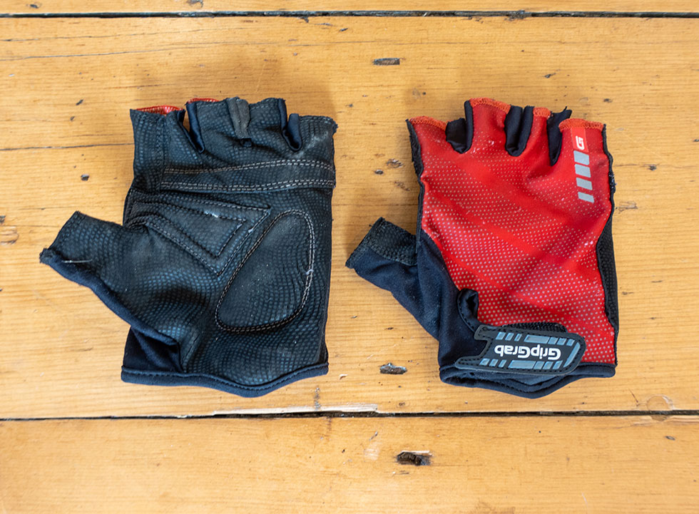 Cycling gloves used on solo jungle cycling expedition by Jude Kriwald