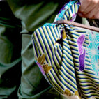 man carrying furoshiki