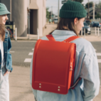 models wearing randoseru