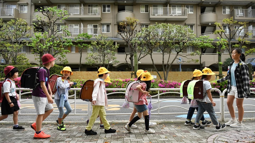 School walk with randoseru