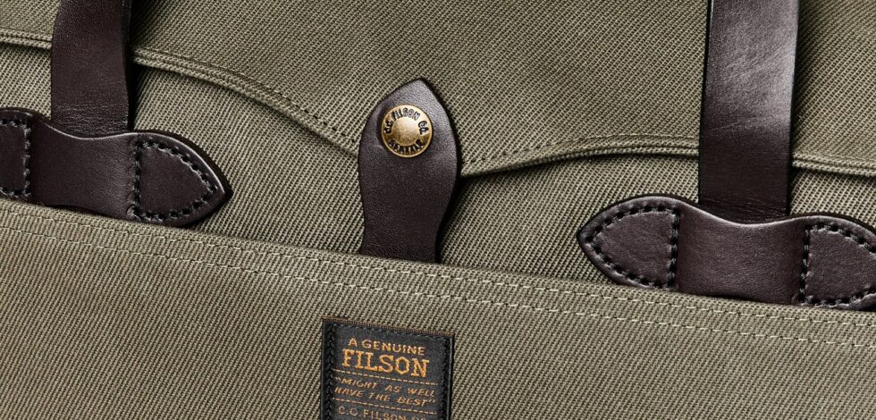 Filson Rugged Twill Original Briefcase fabric