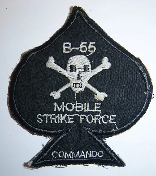 Patch - ACE of SPADES, DEATHS HEAD, B-55 US SPECIAL FORCES - Vietnam War