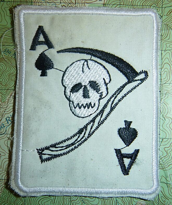 Patch - THE GRIM REAPER - USSF - DEATH CARD - ACE of SPADES - Vietnam War