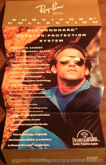 1980s Bausch & Lomb Ray-Ban Diamond Hard Diamond Hard brochure