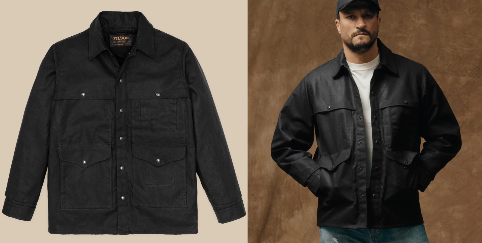 Filson Lined Tin Cloth Cruiser Jacket