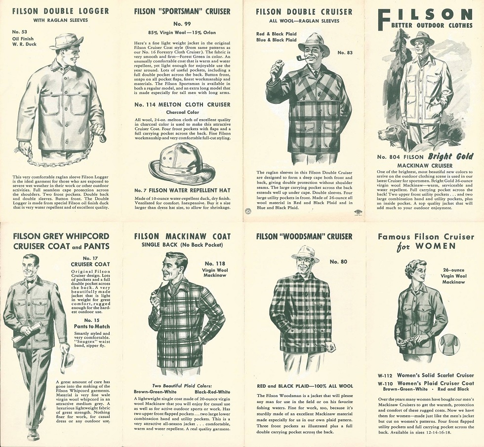 Filson catalog from the 1950s